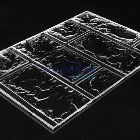 Clear Block textured Acrylic plate JK-ZWH