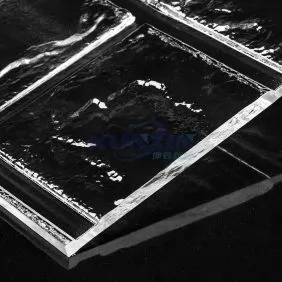 Clear Block textured Acrylic plate JK-ZWH